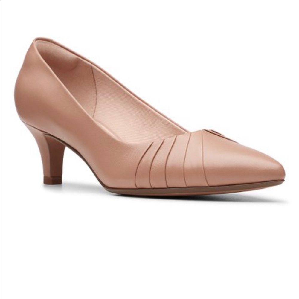🆕 Clarks Praline Leather Pumps size 8 Leather